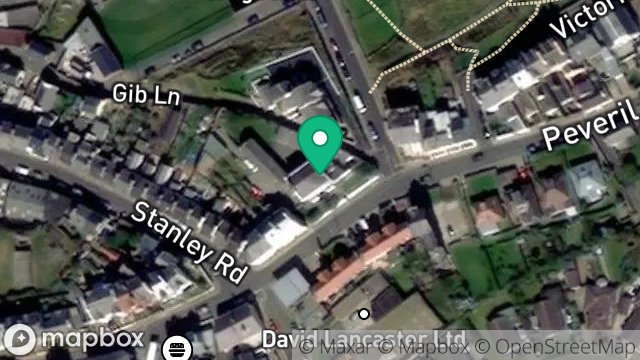 Map showing ROSEVILLA, 7, PEVERIL ROAD, PEEL, ISLE OF MAN, IM5 1NU
