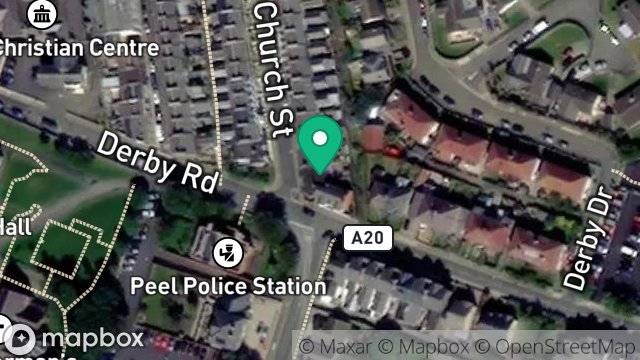 Map showing 29, CHURCH STREET, PEEL, ISLE OF MAN, IM5 1HN