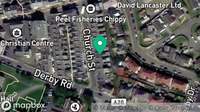 Map showing 19, CHURCH STREET, PEEL, ISLE OF MAN, IM5 1HN