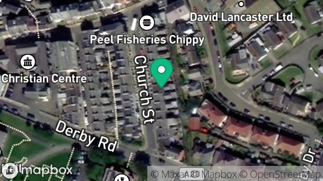 Map showing 17, CHURCH STREET, PEEL, ISLE OF MAN, IM5 1HN