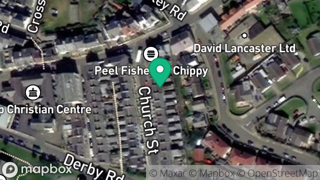 Map showing 9, CHURCH STREET, PEEL, ISLE OF MAN, IM5 1HN