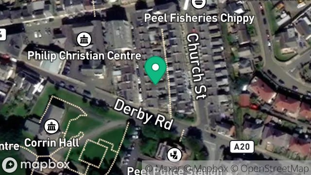 Map showing 21, MONA STREET, PEEL, ISLE OF MAN, IM5 1HJ