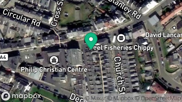 Map showing 3, MONA STREET, PEEL, ISLE OF MAN, IM5 1HJ