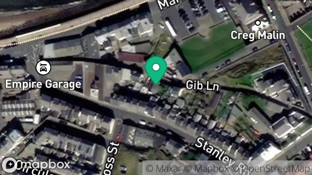 Map showing 10, GIB LANE, PEEL, ISLE OF MAN, IM5 1PD