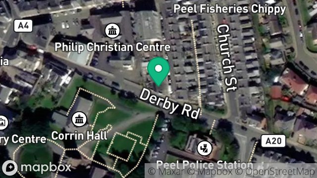 Map showing 10, MONA STREET, PEEL, ISLE OF MAN, IM5 1HJ