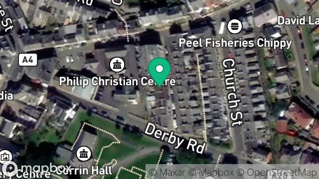 Map showing 2, MONA STREET, PEEL, ISLE OF MAN, IM5 1HJ
