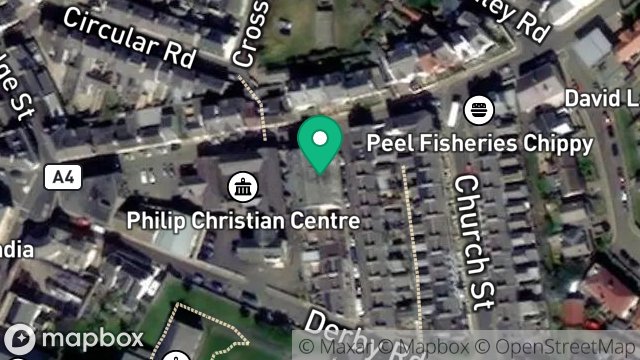 Map showing 6 CHAPEL COURT, CHRISTIAN STREET, PEEL, ISLE OF MAN, IM5 1NR