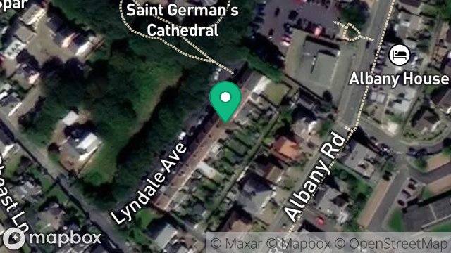 Map showing 9, LYNDALE AVENUE, PEEL, ISLE OF MAN, IM5 1JY