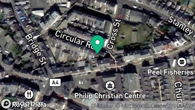 Map showing 24, CIRCULAR ROAD, PEEL, ISLE OF MAN, IM5 1ND