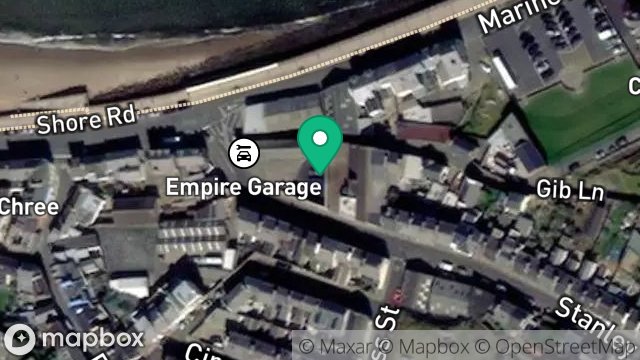 Map showing GARAGE AND PREMISES, STANLEY ROAD, PEEL, ISLE OF MAN, IM5 1NY
