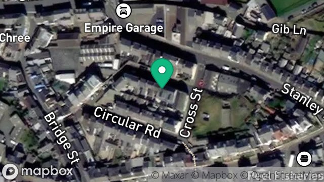 Map showing 16, STANLEY MOUNT, PEEL, ISLE OF MAN, IM5 1NE