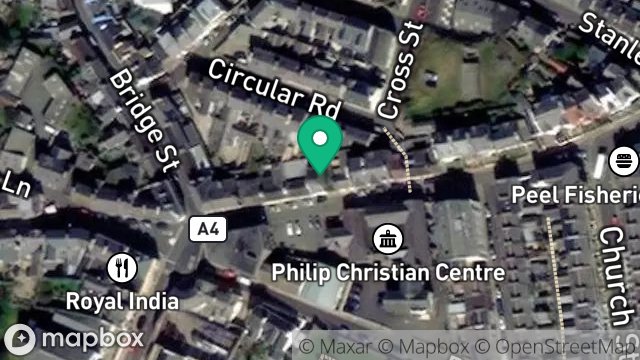 Map showing 11, CHRISTIAN STREET, PEEL, ISLE OF MAN, IM5 1NW