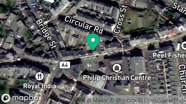 Map showing 9, CHRISTIAN STREET, PEEL, ISLE OF MAN, IM5 1NW