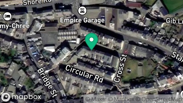 Map showing 10, STANLEY MOUNT, PEEL, ISLE OF MAN, IM5 1NE