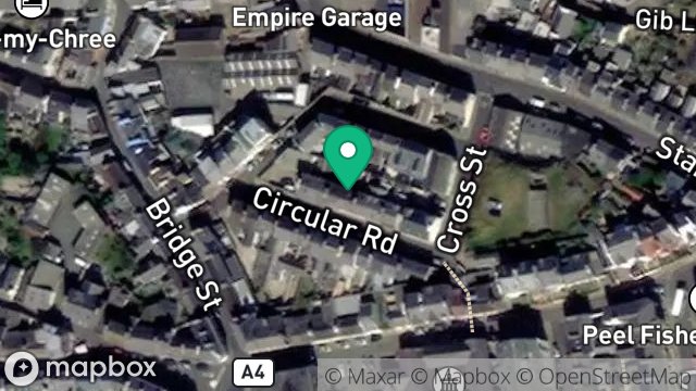 Map showing 9, CIRCULAR ROAD, PEEL, ISLE OF MAN, IM5 1ND