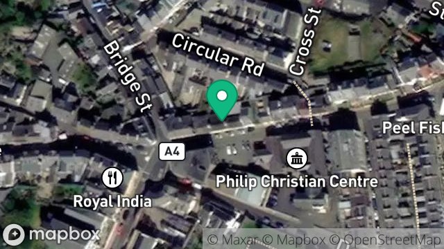 Map showing 7, CHRISTIAN STREET, PEEL, ISLE OF MAN, IM5 1NW