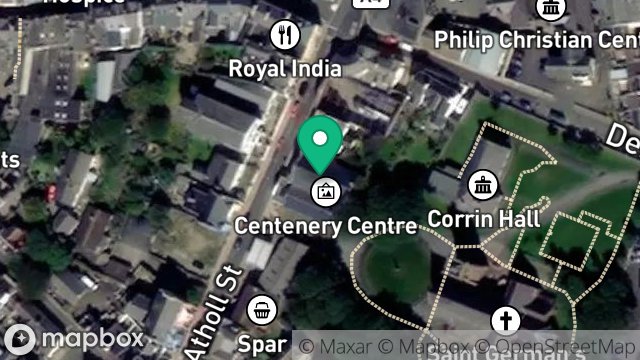Map showing CENTENARY HALL, ATHOLL STREET, PEEL, ISLE OF MAN, IM5 1HQ