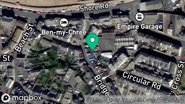 Map showing 22, BRIDGE STREET, PEEL, ISLE OF MAN, IM5 1NF