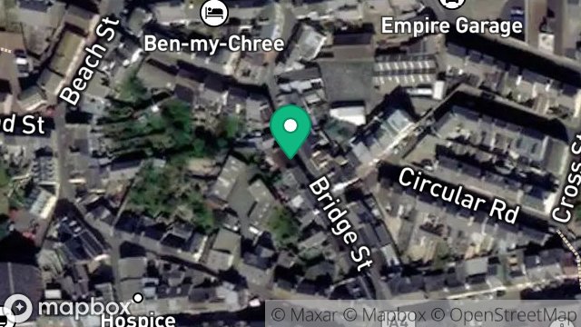 Map showing 15, BRIDGE STREET, PEEL, ISLE OF MAN, IM5 1NF