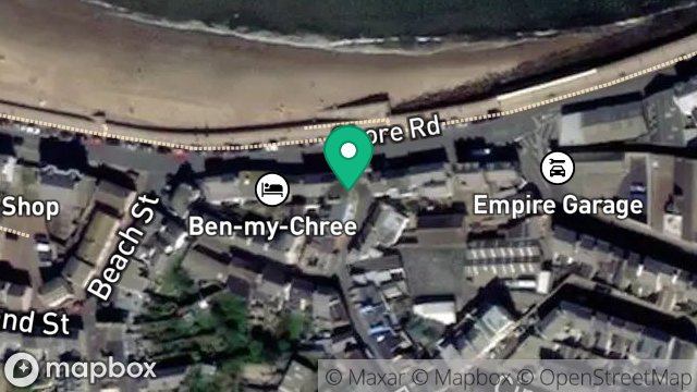 Map showing ROOTS BY THE SEA, 26, SHORE ROAD, PEEL, ISLE OF MAN, IM5 1NH