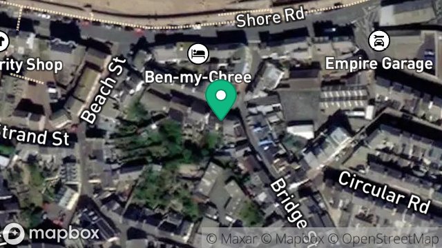Map showing 1, DUKE STREET, PEEL, ISLE OF MAN, IM5 1NG