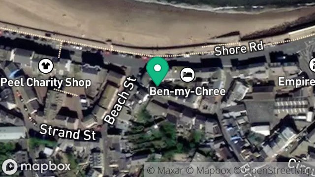 Map showing 12, DUKE STREET, PEEL, ISLE OF MAN, IM5 1NG