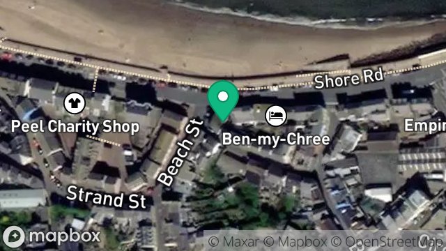 Map showing HOLLIES BEACH HOUSE, 17, SHORE ROAD, PEEL, ISLE OF MAN, IM5 1NH