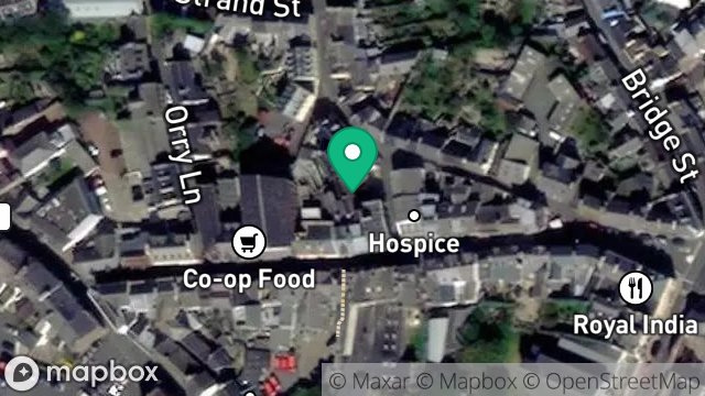 Map showing OLD SMOKEHOUSE YARD, HARRYS COTTAGE, FACTORY LANE, PEEL, ISLE OF MAN, IM5 1NA
