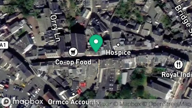 Map showing 15-19, MICHAEL STREET, PEEL, ISLE OF MAN, IM5 1HB
