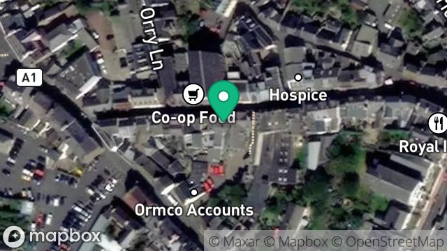 Map showing GOLDEN PAST ANTIQUES, 18A, MICHAEL STREET, PEEL, ISLE OF MAN, IM5 1HB