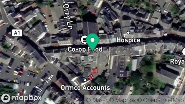 Map showing 18, MICHAEL STREET, PEEL, ISLE OF MAN, IM5 1HB