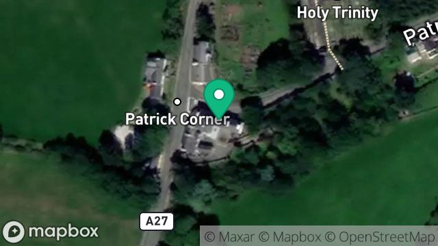 Map showing OLD STORE, PATRICK CORNER, PATRICK VILLAGE, ISLE OF MAN, IM5 3AL