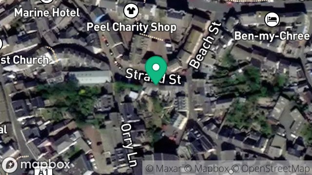 Map showing 4, STRAND STREET, PEEL, ISLE OF MAN, IM5 1NL