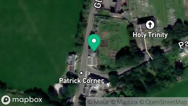 Map showing SUNNYBANK, PATRICK CORNER, PATRICK VILLAGE, ISLE OF MAN, IM5 3AL