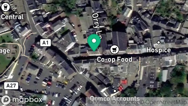 Map showing SHOP 2, CAPTAIN CANNONS HOUSE, 7, MICHAEL STREET, PEEL, ISLE OF MAN, IM5 1HA