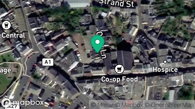 Map showing 12, ORRY LANE, PEEL, ISLE OF MAN, IM5 1NN