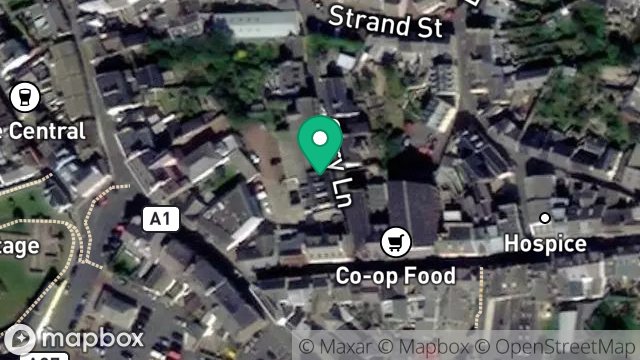 Map showing 10, ORRY LANE, PEEL, ISLE OF MAN, IM5 1NN