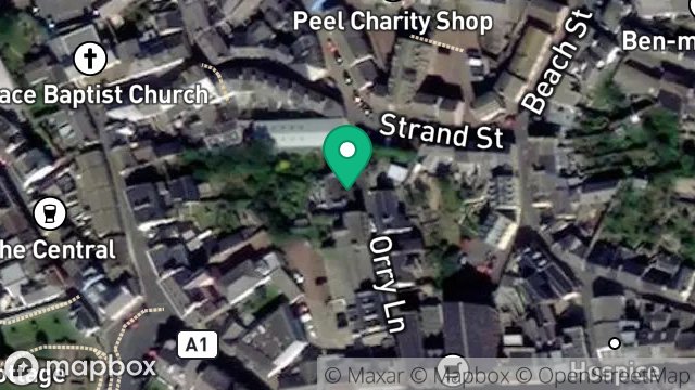 Map showing 4, ORRY LANE, PEEL, ISLE OF MAN, IM5 1NN
