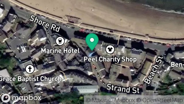 Map showing 10, QUEEN STREET, PEEL, ISLE OF MAN, IM5 1AG