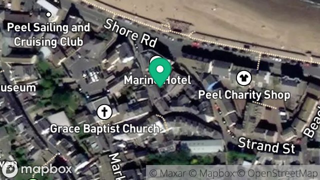Map showing 36A, MARKET STREET, PEEL, ISLE OF MAN, IM5 1AE
