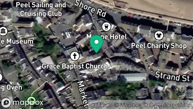 Map showing 23, MARKET STREET, PEEL, ISLE OF MAN, IM5 1AE