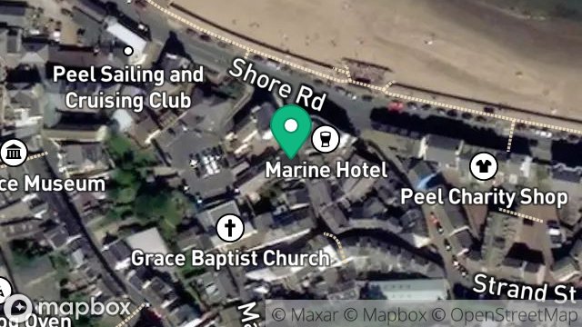 Map showing 33, MARKET STREET, PEEL, ISLE OF MAN, IM5 1AE