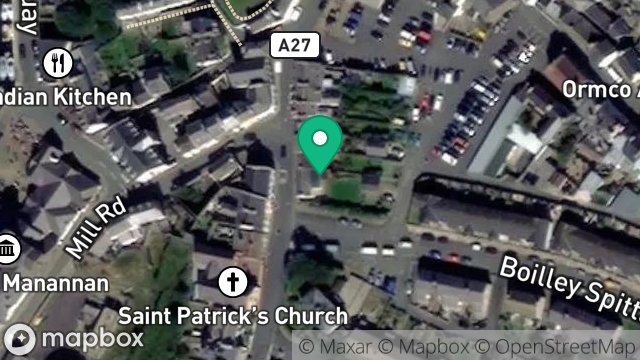 Map showing 13, PATRICK STREET, PEEL, ISLE OF MAN, IM5 1BP