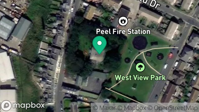 Map showing HEATHFIELD HOUSE, PATRICK STREET, PEEL, ISLE OF MAN, IM5 1BR