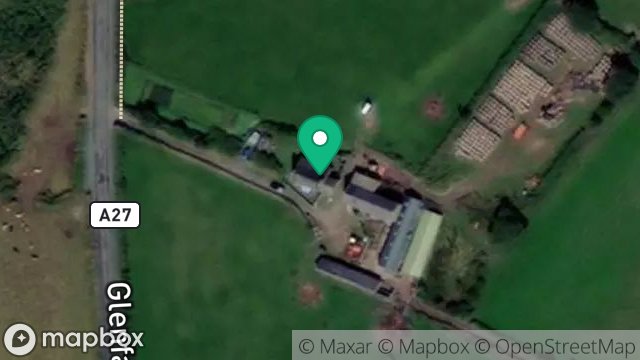 Map showing BALLATERSON FARM, GLENFABA ROAD, RAGGATT, PEEL, ISLE OF MAN, IM5 3AB