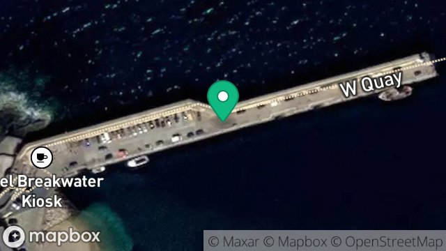 Map showing PEEL BREAKWATER, WEST QUAY, PEEL, ISLE OF MAN, IM5 1TB