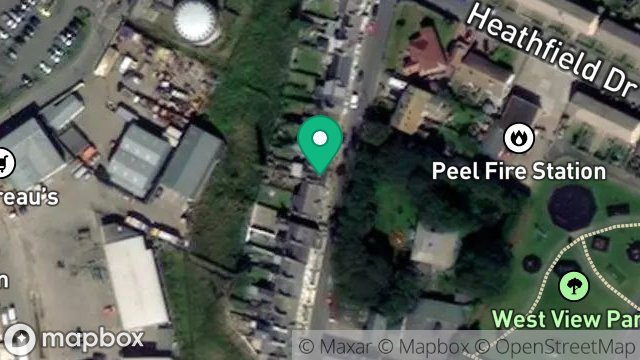Map showing 44, PATRICK STREET, PEEL, ISLE OF MAN, IM5 1BS