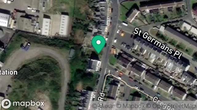 Map showing BRAESIDE, GLENFABA ROAD, PEEL, ISLE OF MAN, IM5 1BX