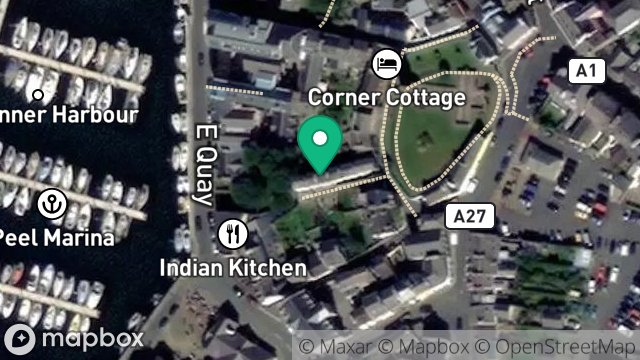 Map showing 9, CHURCH LANE, PEEL, ISLE OF MAN, IM5 1AW
