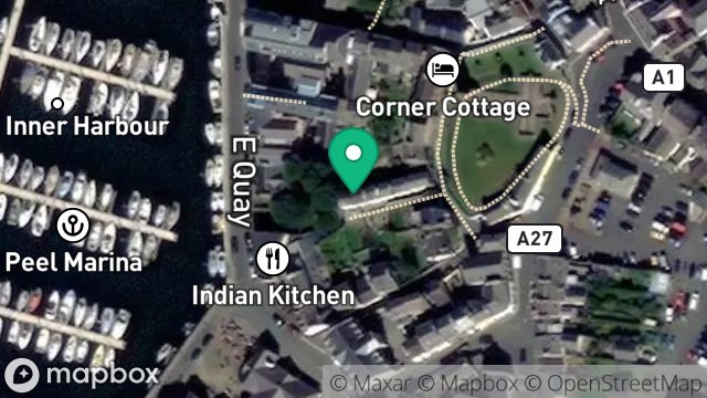 Map showing 10, CHURCH LANE, PEEL, ISLE OF MAN, IM5 1AW